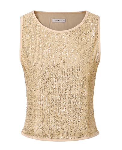 Sparkly Sequin Tank Top for Women - Glitter Club Party Blouse - Image 2