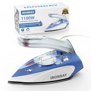 IRONDAY Mini Travel Steam Iron – Dual Voltage & Folding Handle