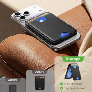 Nepagz MagSafe Leather Wallet for iPhone – RFID & Stand