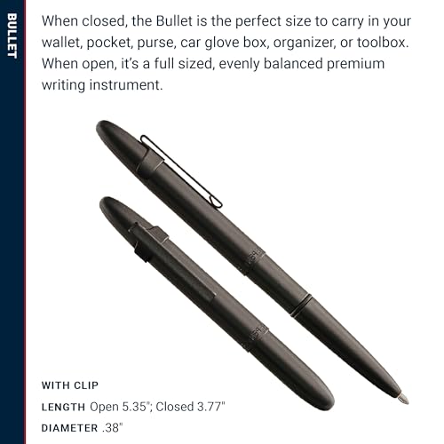 Fisher Space Pen Bullet Pen - Matte Black, Pocket Clip - Image 6