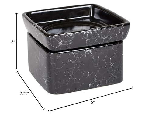 Electric 2-in-1 Black Ceramic Wax & Oil Warmer - Image 3