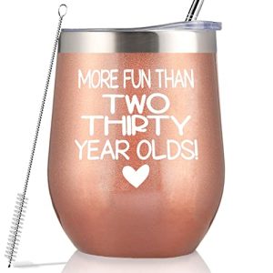 Funny 60th Birthday Rose Tumbler for Women – 12oz Coffee Mug