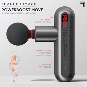 Sharper Image Powerboost Move Mini Massage Gun – Deep Tissue
