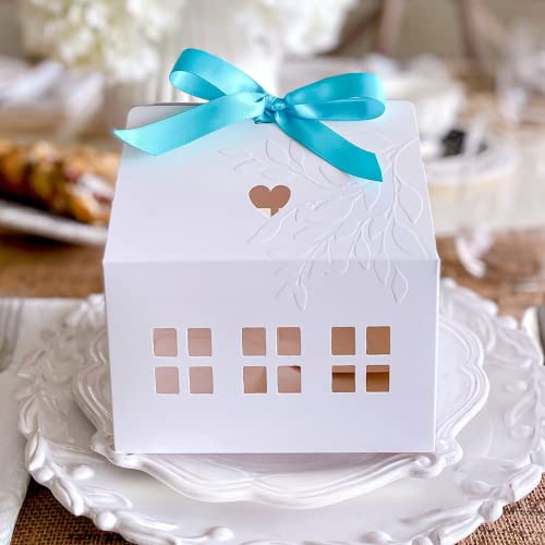 House Shaped Gift Boxes with Ribbons - 20 Pcs - Image 2