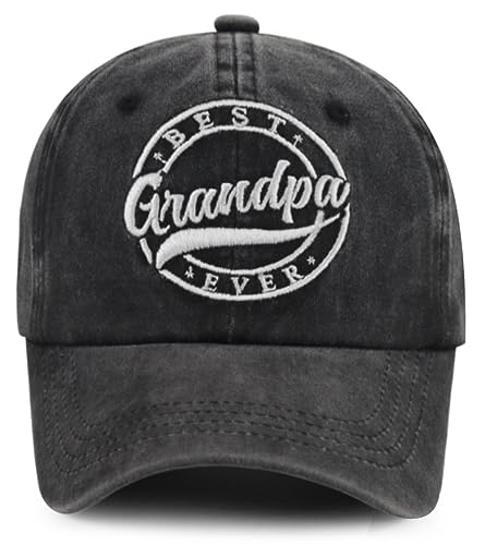 Embroidered Grandpa Baseball Cap - Best Papa Ever Hat Gift