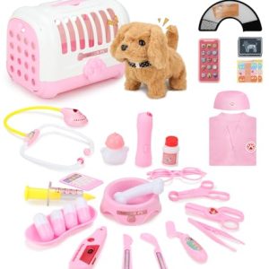 Pink Vet Doctor Kit for Toddlers 3-5 | Pretend Play Toy