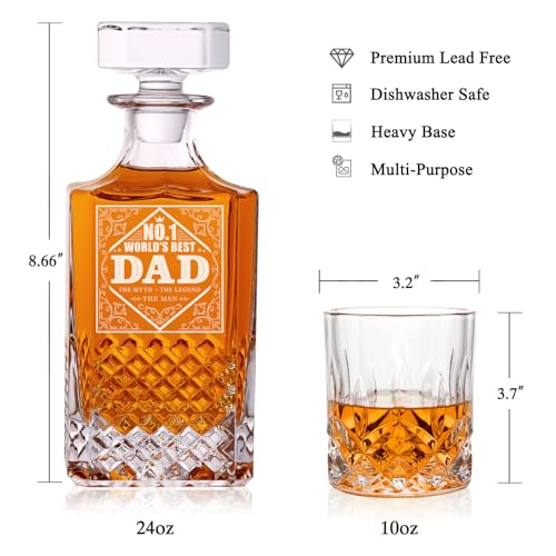 Whiskey Decanter Set - Gifts for Dad, Men | Birthday, Christmas - Image 3