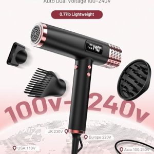 MESCOMB Dual Voltage Ionic Hair Dryer – 1875W