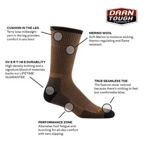 Darn Tough Men’s Merino Wool John Henry Boot Socks