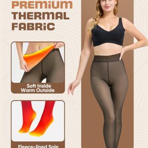 Women’s Thermal Fleece Lined Tights – Winter Warm Leggings