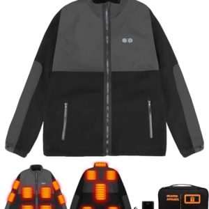 Unisex Fleece Heated Jacket | 7.4V Battery Pack Included