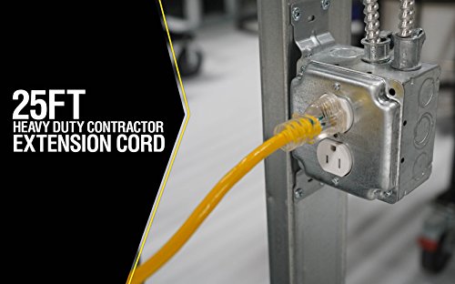 Yellow Jacket 25ft 14/3 15 Amp Premium SJTW Extension Cord - Image 2