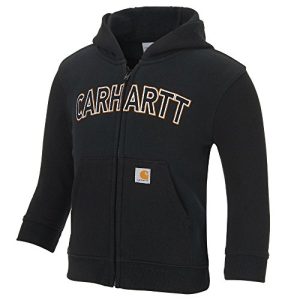 Carhartt Boys’ Zip-Up Hooded Sweatshirt – Black 3 Months