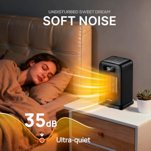 MORENTO Portable Quiet Space Heater with ECO Mode & Timer - Image 2