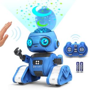 RC Robot Toy for Kids: Dance, Music & Gesture Control (Blue)