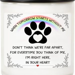 Pet Loss Sympathy Candle – Lavender Soy Wax Memorial Gift