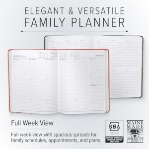 Gallery Leather Family Planner 2025-2026 | Caribbean Red