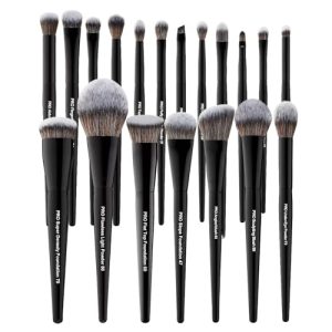 Bueart 19-Piece Professional Makeup Brush Set – Vegan, Labeled