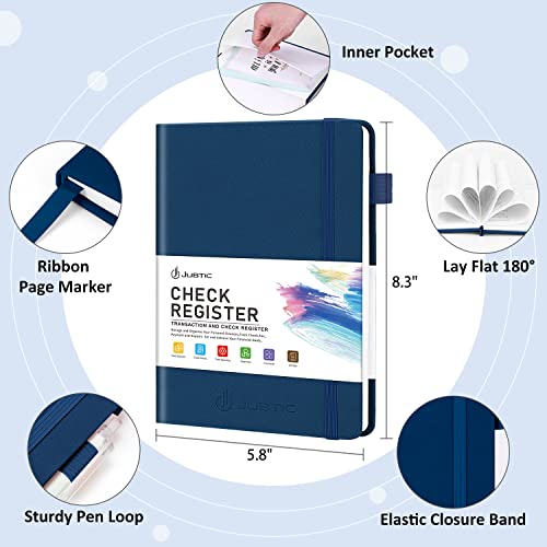 JUBTIC A5 Check & Transaction Register Log Book - Blue - Image 3