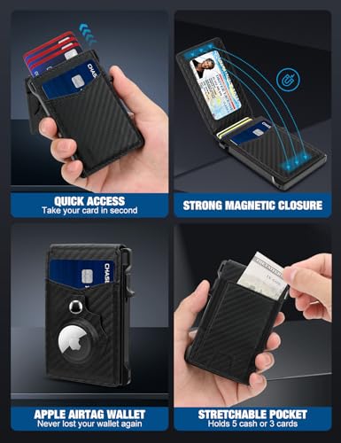 Men's Smart AirTag Wallet - RFID Blocking Pop-Up - Image 3