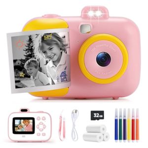 Kids Instant Print Camera 1080P HD – Girls Ages 5-9