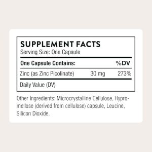 THORNE Zinc Picolinate 30 mg – Immune & Growth Support