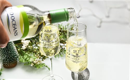 ROXBURGH 25th Anniversary Crystal Champagne Flutes Set - Image 2