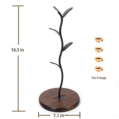 SASIDO Black Coffee Mug Holder Tree - Countertop Organizer - Image 3