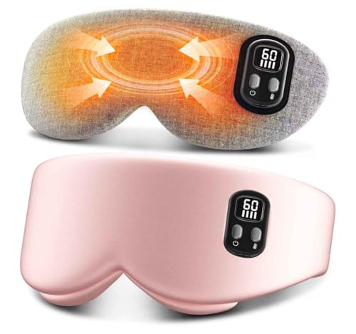 Pink Cordless Heated Eye Mask: Dry Eye & Sleep Relief