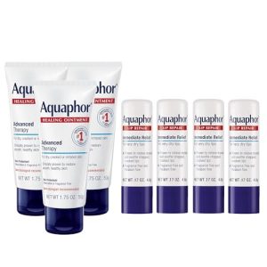 Aquaphor Healing Ointment & Lip Repair Set for Dry Skin