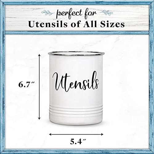 Vintage Farmhouse Utensil Holder - Kitchen Counter Organizer - Image 3