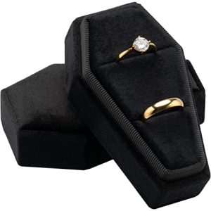 Giftop Velvet Coffin Ring Box – Gothic Wedding & Jewelry