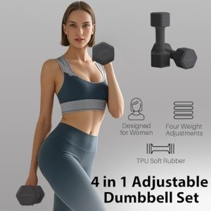 Adjustable 5lb Dumbbell Set for Women – Home Gym Weights