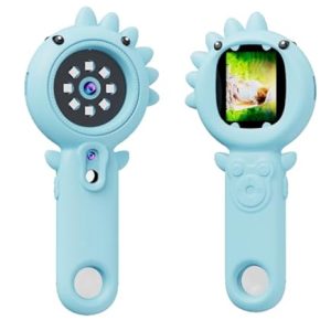 Kids 2-in-1 Microscope Camera – Blue Dinosaur Science Toy