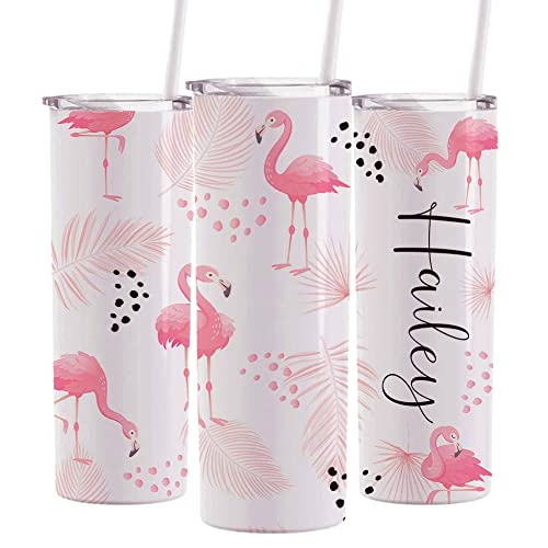 Personalized 20oz Flamingo Insulated Tumbler - Image 5