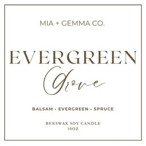 Evergreen Grove Balsam Spruce Candle – 10oz Beeswax Soy