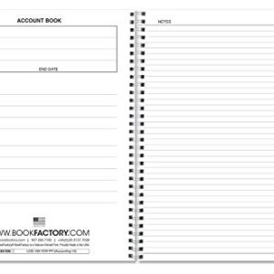 BookFactory 12-Column Ledger Book (8.5×11″, 100 Pages)