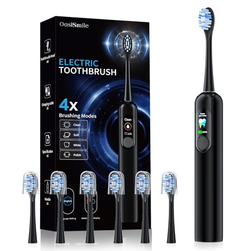 OasiSmile Sonic Electric Toothbrush: LED Display, 4 Modes