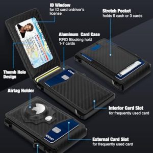 Men’s Smart AirTag Wallet – RFID Blocking Pop-Up