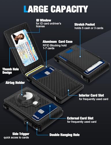 Men's Smart AirTag Wallet - RFID Blocking Pop-Up - Image 2