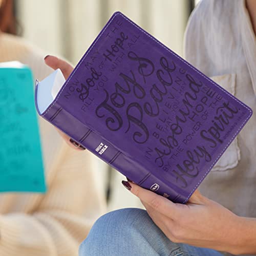 NKJV Holy Bible for Kids - Verse Art Purple Leathersoft - Image 4