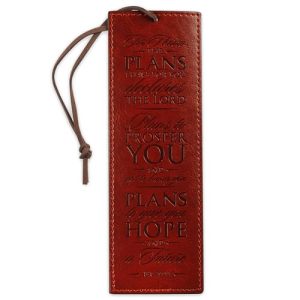 Men’s Vegan Leather Bookmark: Jeremiah 29:11 Scripture