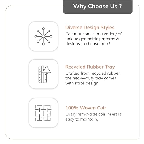 Anji Mountain 34.5" Black Coir & Rubber Boot Tray - Image 7