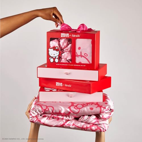 Hello Kitty Kitsch Satin Pillowcase & Scrunchies Set - Image 8
