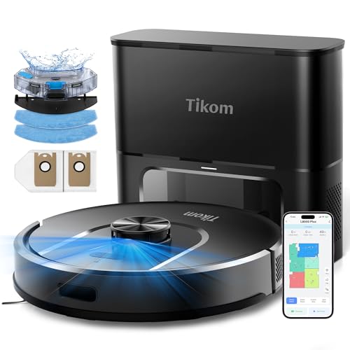Tikom L8000 Plus Robot Vacuum & Mop - Self-Empty, 6000Pa