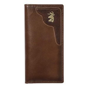 Men’s Deer Ornament Long Bifold Leather Rodeo Wallet