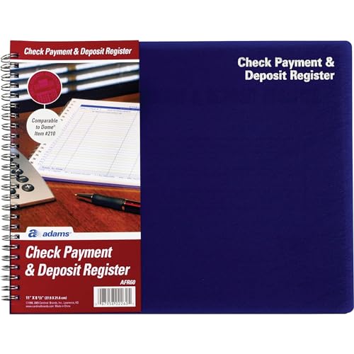 Adams 8.5x11" Check & Deposit Register (44 Pages) - Image 2