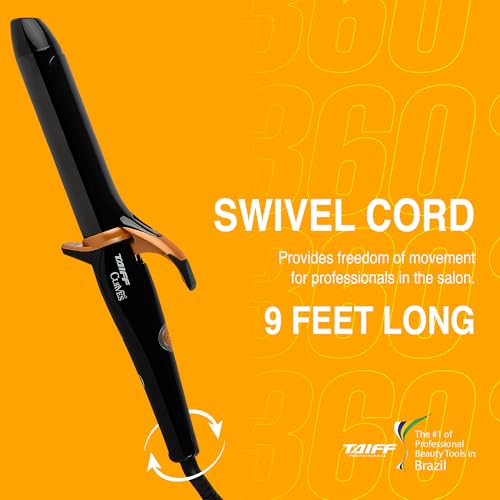 TAIFF Curves 1 1/4" Black Titanium Curling Iron - Image 6