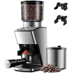 KIDISLE Conical Burr Grinder: 51 Settings, Timer, Espresso