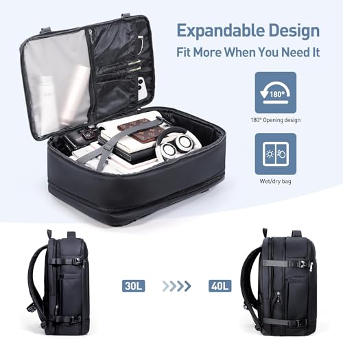 SHOWKOO 40L Expandable Travel Backpack | Airline Approved - Image 5